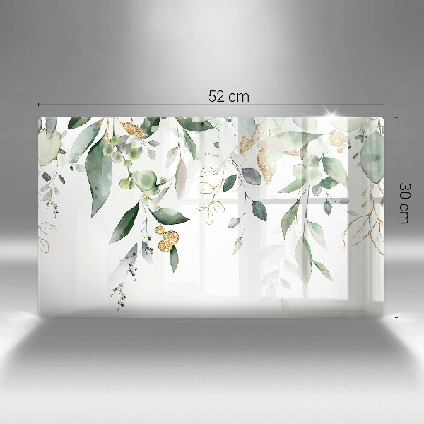 Placă protecție plita Acuarelă frunze