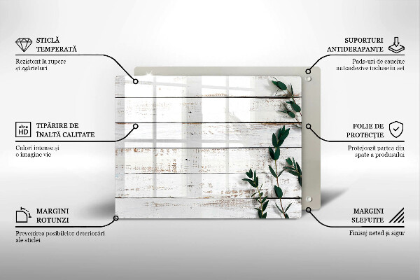 Placă protecție plita Scânduri și frunze vechi
