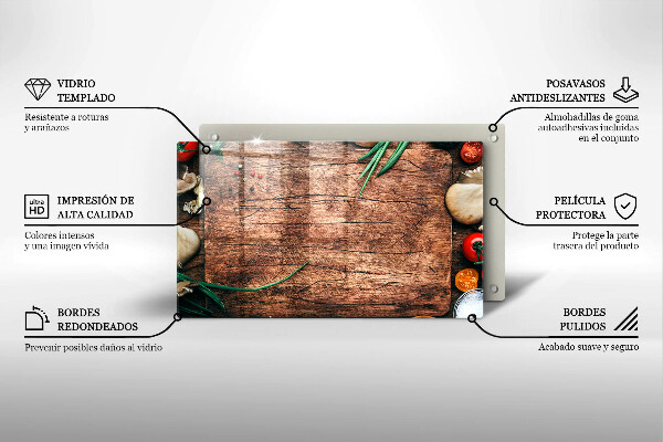 Placă protecție plita Tabla de bucatarie din lemn