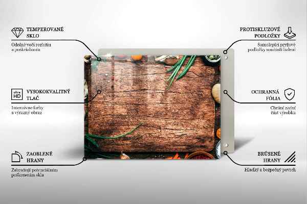 Placă protecție plita Tabla de bucatarie din lemn