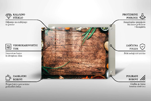 Placă protecție plita Tabla de bucatarie din lemn