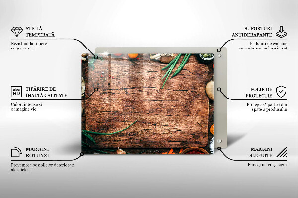 Placă protecție plita Tabla de bucatarie din lemn