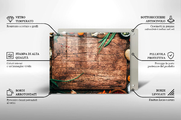Placă protecție plita Tabla de bucatarie din lemn