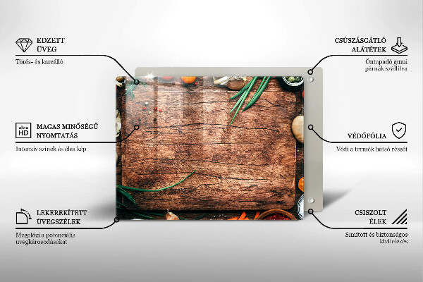 Placă protecție plita Tabla de bucatarie din lemn