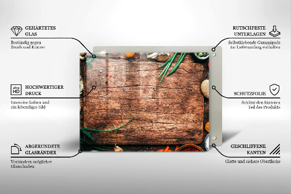 Placă protecție plita Tabla de bucatarie din lemn