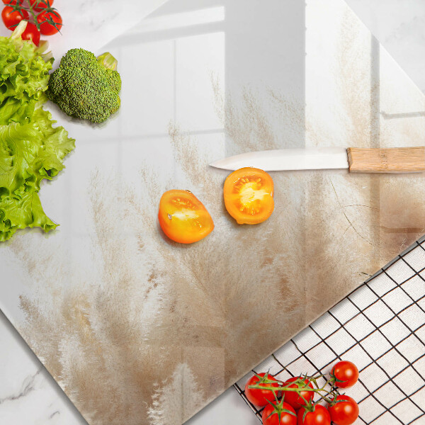 Placă sticla protectie aragaz Iarbă de pampas