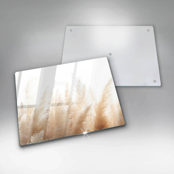 Placă sticla protectie aragaz Iarbă de pampas