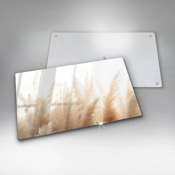 Placă sticla protectie aragaz Iarbă de pampas