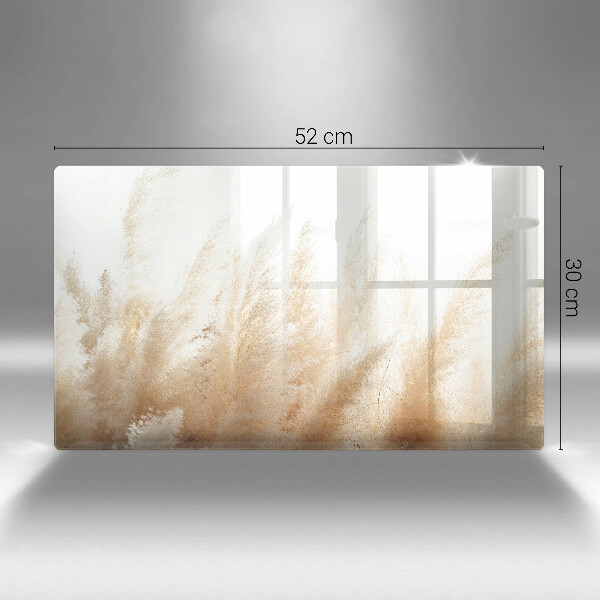 Placă sticla protectie aragaz Iarbă de pampas