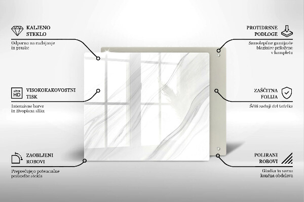 Placă sticla protectie aragaz Marmură delicată