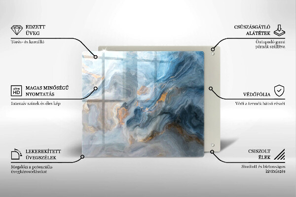 Placă protecție plita Textura marmură