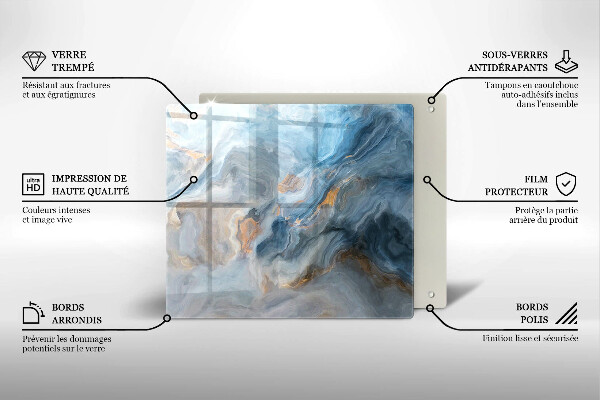 Placă protecție plita Textura marmură