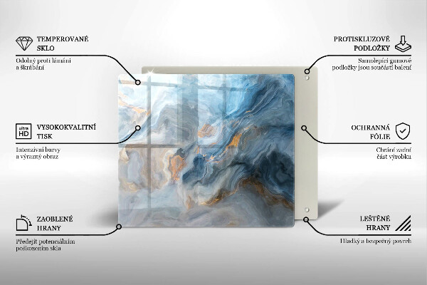 Placă protecție plita Textura marmură