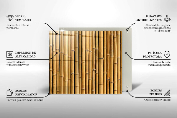 Placă protecție plita Natura boho bambus