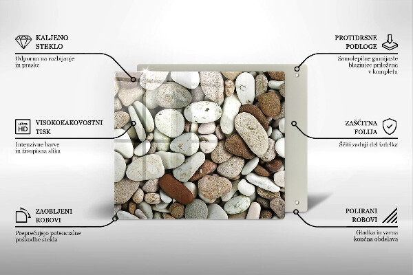 Placă protecție plita Fundal cu pietre mici