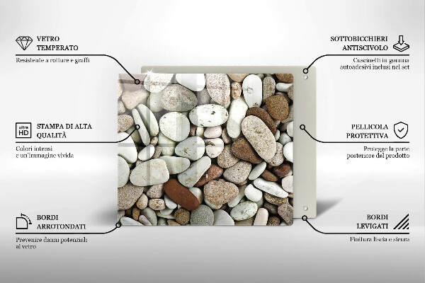 Placă protecție plita Fundal cu pietre mici