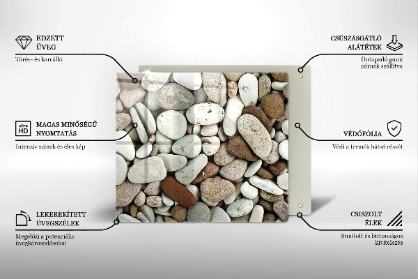 Placă protecție plita Fundal cu pietre mici