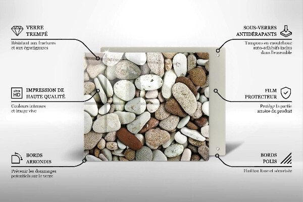 Placă protecție plita Fundal cu pietre mici