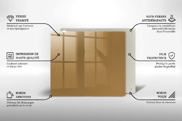 Placă protecție plita Culoare bej