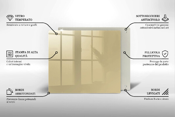 Placă protecție plita Culoare bej