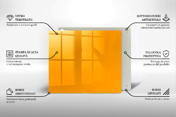 Placă protecție plita Culoare galben închis