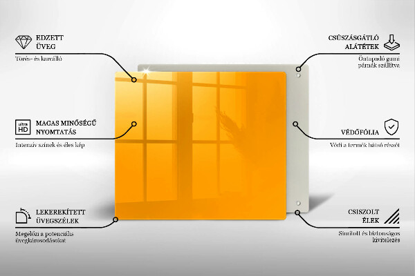 Placă protecție plita Culoare galben închis