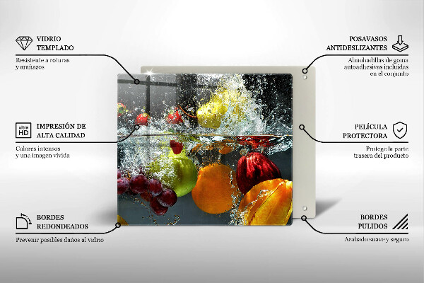 Placă protecție plita Fructe suculente în apă