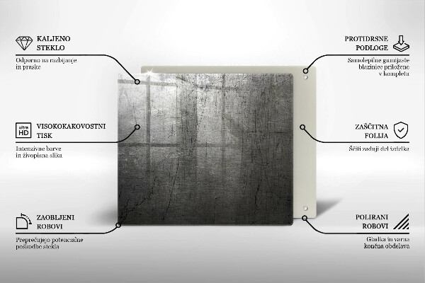 Placă protecție plita Textura metalică