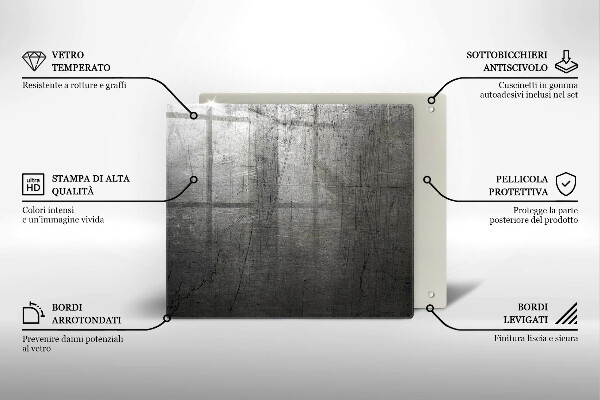 Placă protecție plita Textura metalică