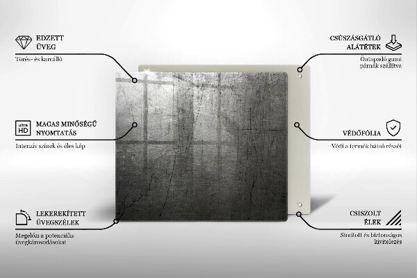 Placă protecție plita Textura metalică