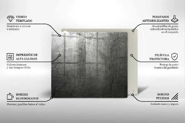 Placă protecție plita Textura metalică