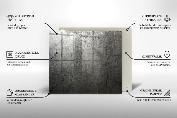 Placă protecție plita Textura metalică