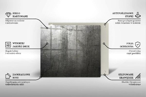 Placă protecție plita Textura metalică