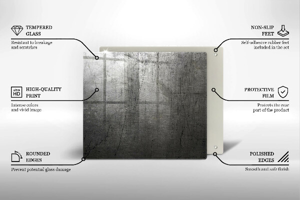 Placă protecție plita Textura metalică