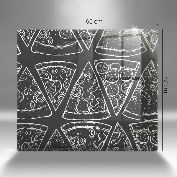 Placă protecție plita Ilustrație de pizza