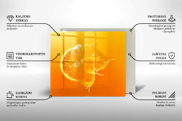 Placă protecție plita Fructe portocale suculente