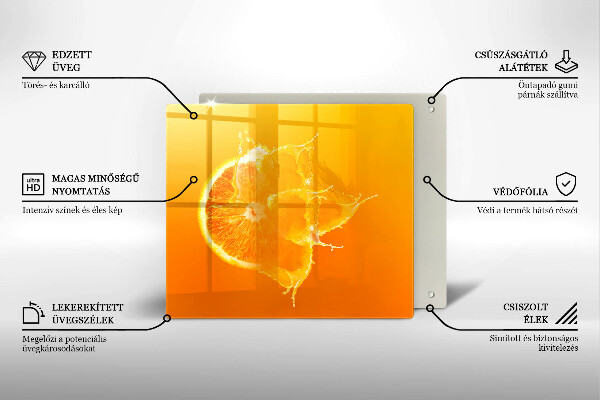 Placă protecție plita Fructe portocale suculente