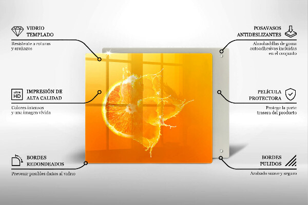 Placă protecție plita Fructe portocale suculente