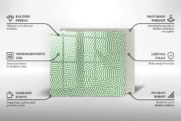 Placă protecție plita Linii abstracte