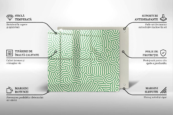 Placă protecție plita Linii abstracte