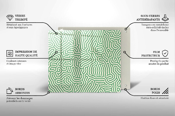 Placă protecție plita Linii abstracte