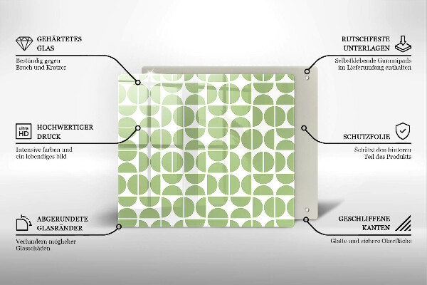 Placă protecție plita Model de forme boho