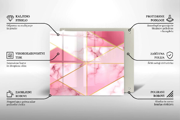 Placă protecție plita Marmură geometrică