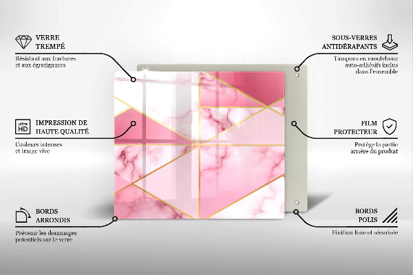 Placă protecție plita Marmură geometrică