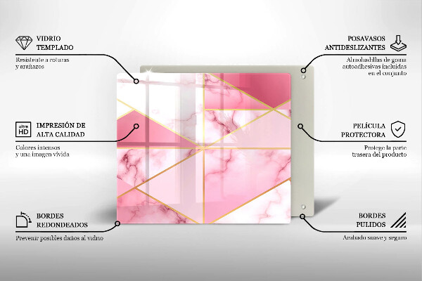 Placă protecție plita Marmură geometrică