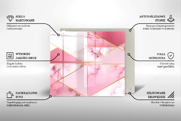 Placă protecție plita Marmură geometrică