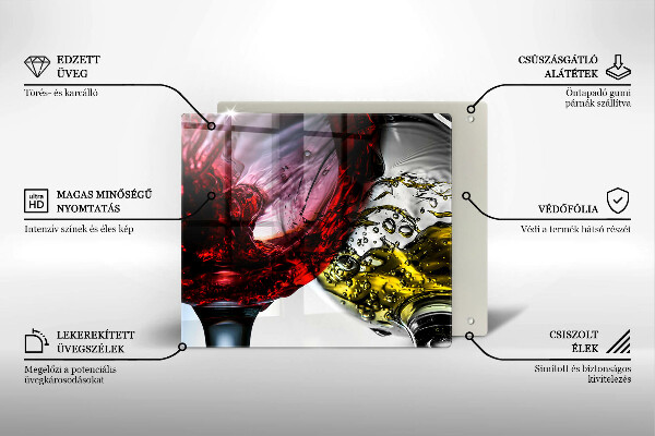 Placă protecție plita Pahare de vin