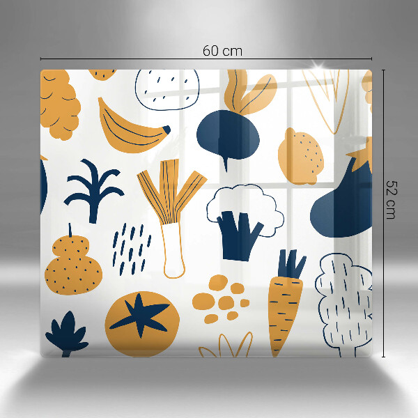 Placă protecție plita Ilustrație alimentară