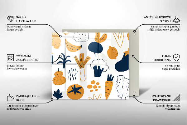 Placă protecție plita Ilustrație alimentară