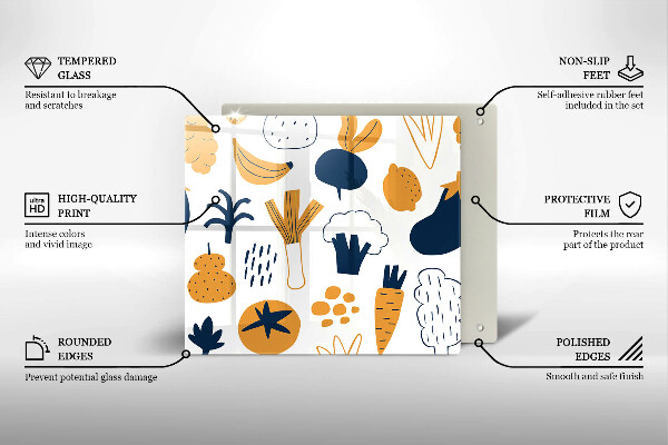 Placă protecție plita Ilustrație alimentară